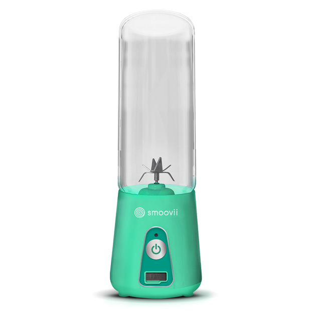 Portable Blender, Personal Blender, Smoothie Maker, Battery Operated, USB, Small, Slim, Easy To Clean, Portable Juicer, Cordless Hand Blender, Travel, smoovii 2 mint